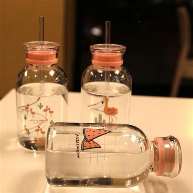 【送杯套】卡通玻璃杯吸管水杯女学生一杯双盖玻璃韩版水杯大容量|ruв категории посуда, кубок/кубок/чайник, термос - от Buy2taobao.com для оказания профессиональной услуги покупки агента Taobao