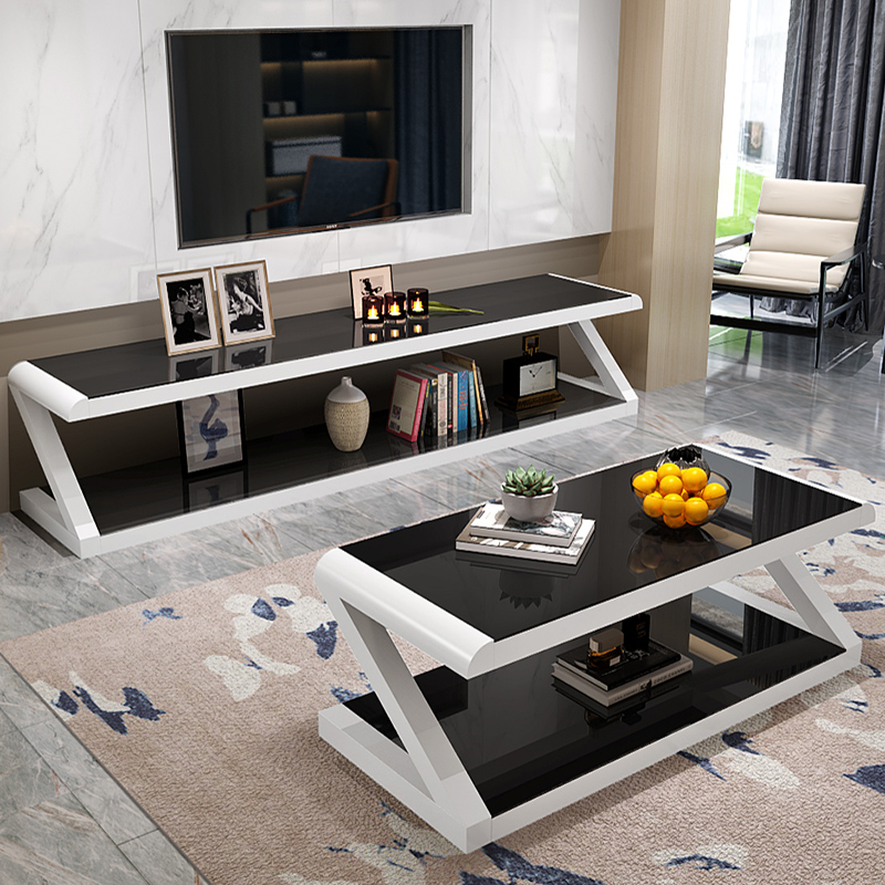 TV cabinet Modern minimalist Small apartment Toughened glass European style TV cabinet tea table combination a living room TV Cabinetin the Residential furniture , Cabinet , TV cabinet category - from Buy2taobao.com to provide professional Taobao agent buy service