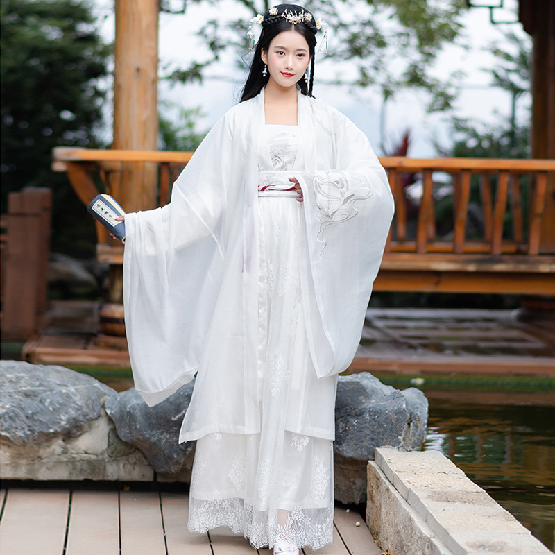 晉魏漢服 大袖 仙女純白白蛇渡塵素色襦裙清新淡雅廣袖非古裝超仙在類目 女裝/女士精品, 唐裝/民族服裝/舞臺服裝, 民族服裝/舞臺裝中 - 來自Buy2taobao.com提供專業的淘寶代購服務