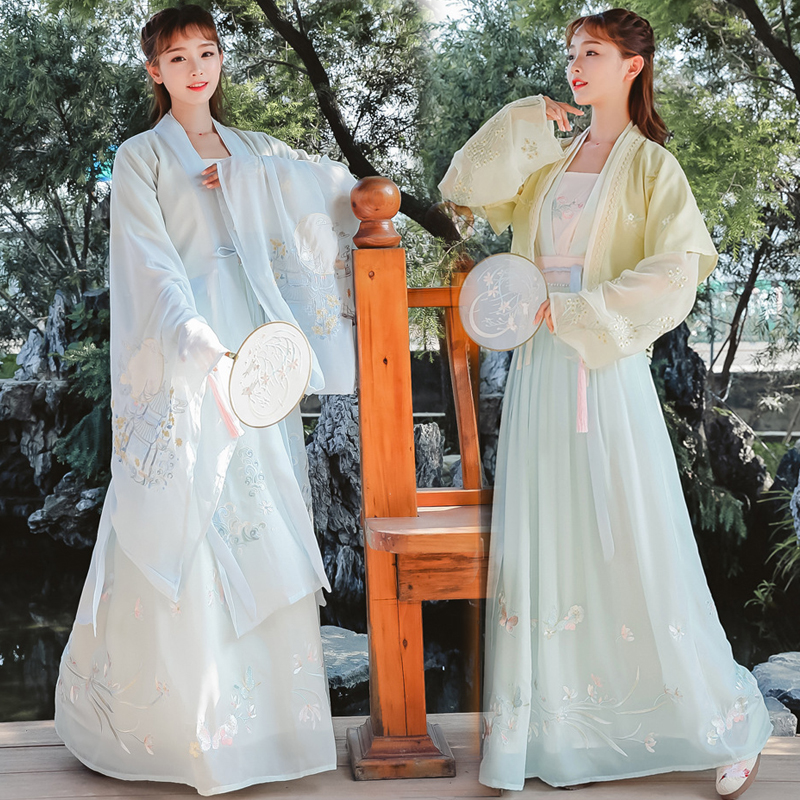 汉服夏装女改良古装古代衣服女仙女薄纱公主清新淡雅小姐宫廷贵妃在类目 女装/女士精品, 唐装/民族服装/舞台服装, 民族服装/舞台装中 - 来自Buy2taobao.com提供专业的淘宝代购服务