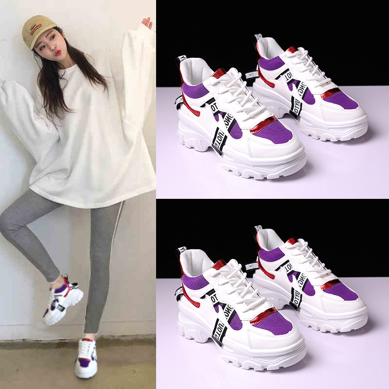 Diddy gym shoes 2019 New Korean ins Harajuku Versatile Harbor Wind Ultra-firein the Women's Shoes, Low shoes category - from Buy2taobao.com to provide professional Taobao agent buy service