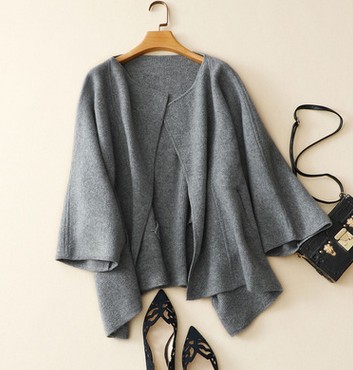欧单女士纯山羊绒加厚宽松慵懒风无扣开衫|msdalam kategori Butik wanita / wanita, sweater bulu - dari Buy2taobao.com untuk memberikan perkhidmatan ejen Taobao profesional membeli
