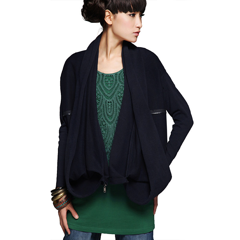 新款<em>春装开衫</em>不规则领针织衫外套 (商品) - 开衫
