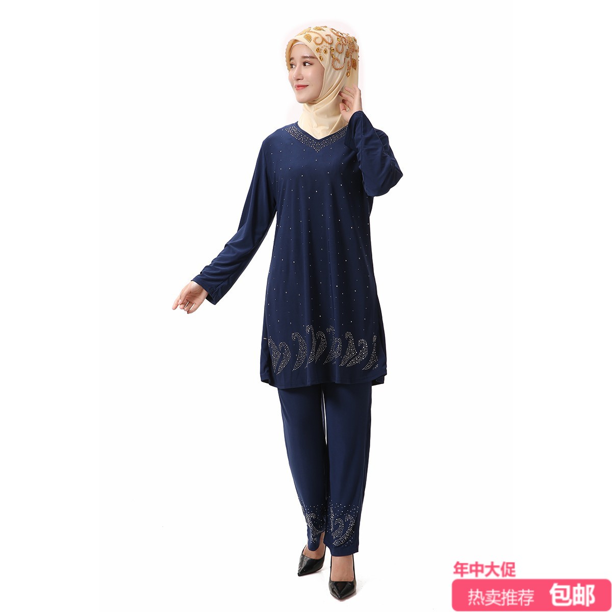 回族大码170斤可穿穆斯林冰丝伊斯兰礼拜女装巴衣服两件套加肥|ruв категории Женская одежда, костюм/национальная одежда/театр костюм, национальная одежда/этап погрузки - от Buy2taobao.com для оказания профессиональной услуги покупки агента Taobao