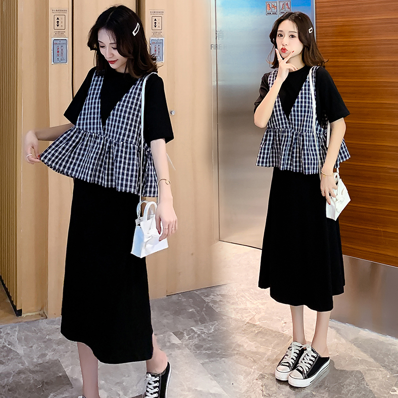 孕妇夏装时尚款夏天裙子2019新款韩版潮妈两件套宽松孕妇连衣裙女|ruв категории Всё для беременных и кормящих, материнство, платье - от Buy2taobao.com для оказания профессиональной услуги покупки агента Taobao