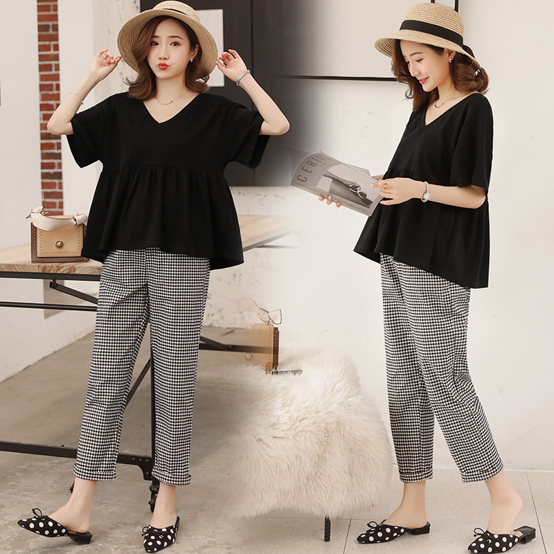 pregnant woman suit Short sleeved 2019 summer new pattern pregnant woman suit jacket Abdominal support nine point pantsin the Maternity/Maternal supplies/Nutrition , Maternity , Set category - from Buy2taobao.com to provide professional Taobao agent buy service