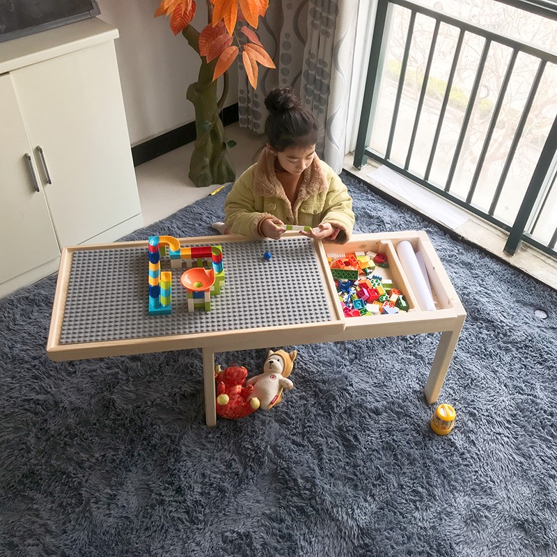 children Building blocks Table multi-function Toy table compatible Lego Storage write Painting Solid Wood Table 1-3-6-9in the Toy/Childs/Puzzle/Building block/Model , Early Learning/Smart toys , Multifunctional toys Desk/Game table category - from Buy2taobao.com to provide professional Taobao agent buy service