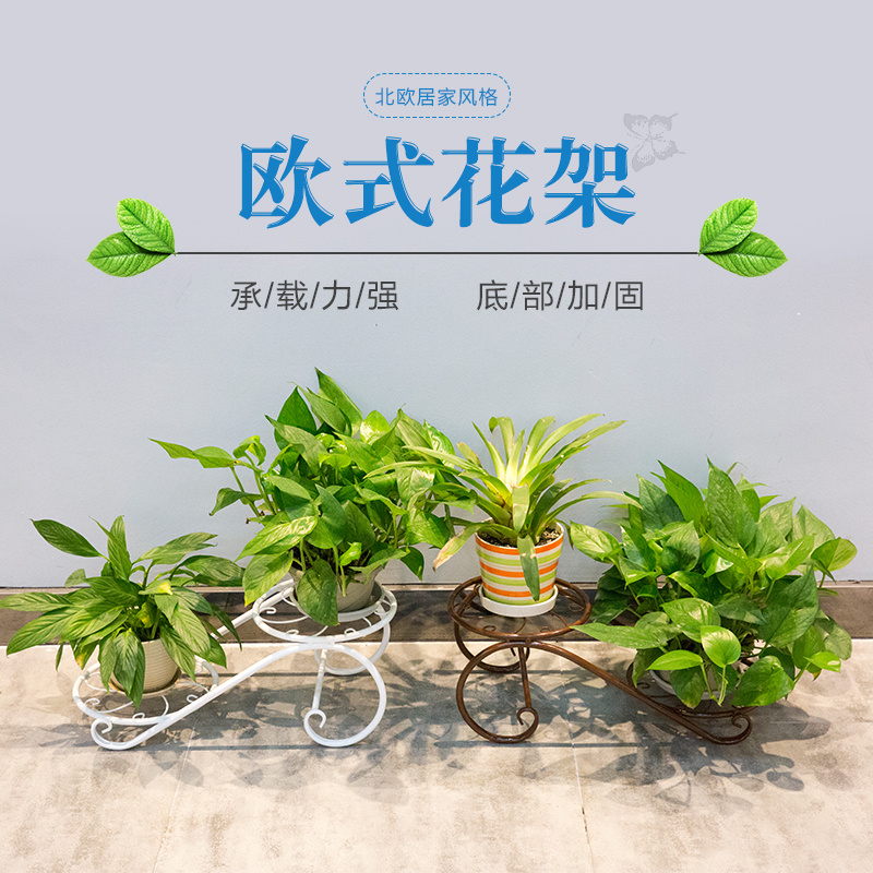 欧式创新铁艺花架创意花架子客厅阳台庭院落地多肉置物架花盆架在类目 住宅家具, 架类, 花架/花几中 - 来自Buy2taobao.com提供专业的淘宝代购服务