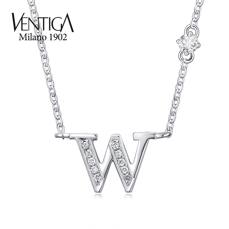 VENTIGA/ Fandijia 18K Platinum letter Diamonds Necklace circular South Africa Diamonds Pendantin the Jewelry/Diamond/Jade/Gold , Diamond Jewelry (New) , Choker category - from Buy2taobao.com to provide professional Taobao agent buy service