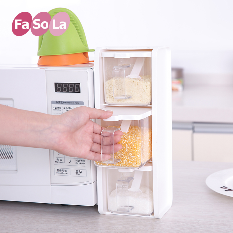 Fasola Condiment bottles Seasoning box suit vertical kitchen Salt shaker Sugar Bowl Sauce pot Cruet Seasoning Boxin the Kitchen/Cooking utensils , Kitchen Gadgets/Kitchen storage , Storage jars/Kitchen storage containers , Seasoning bottles category - from Buy2taobao.com to provide professional Taobao agent buy service