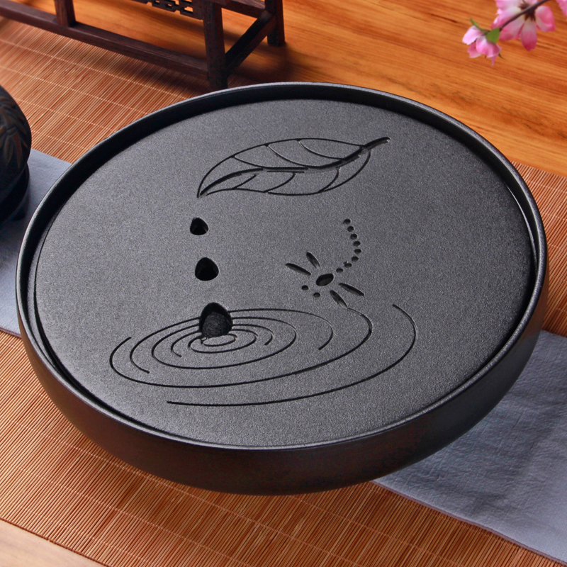 ceramics tea tray household Kungfu Online tea set Tea platform Simplicity Mini circular Storage Tray trumpet Water trayin the Tableware , Tea set , Tea tray category - from Buy2taobao.com to provide professional Taobao agent buy service