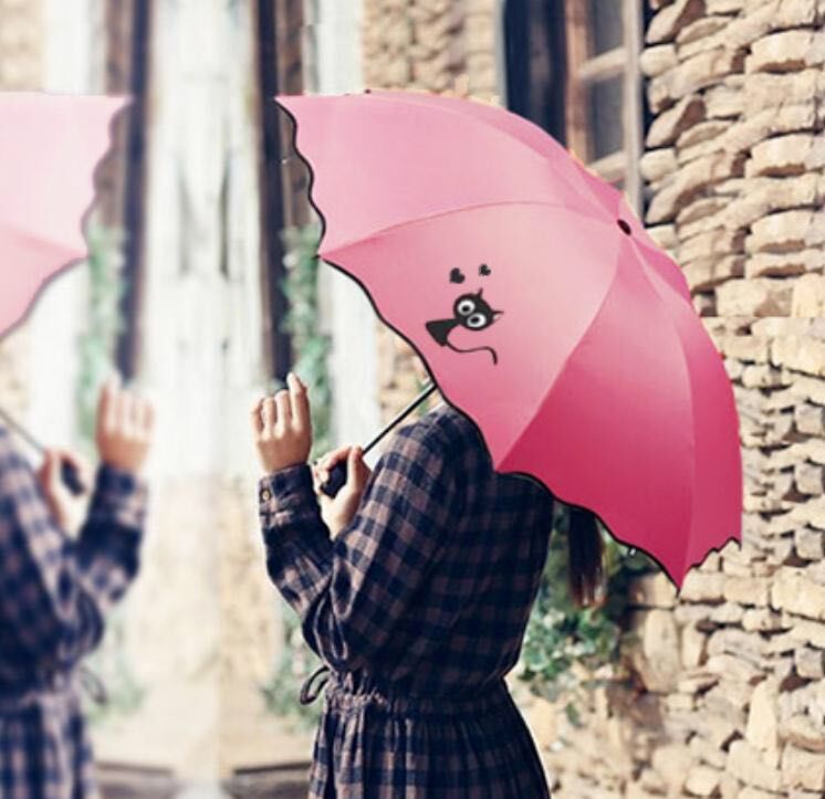 遮陽傘黑膠防曬傘雙人超大雨傘女折疊太陽印花遇水開花晴雨兩用傘在類目 居家日用, 傘/雨具/防雨/防潮, 傘中 - 來自Buy2taobao.com提供專業的淘寶代購服務