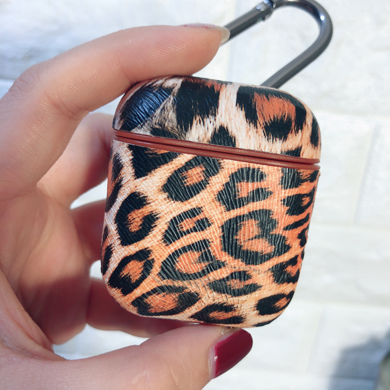 Applicable Apple Air pods Protective shell cortex Leopard color wireless Bluetooth Headphone sets fashion Charging Box Chaopai Lanyard Buckle men and womenin the 3C Digital Accessories, MP3/MP4 Fitting , Headphone Accessories category - from Buy2taobao.com to provide professional Taobao agent buy service