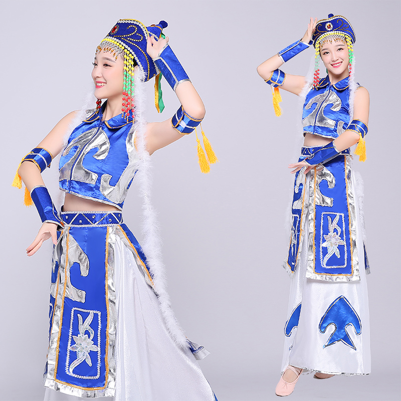 新款蒙古女族演出服成人少数民族舞蹈服装蒙古族大摆裙表演服长裙|ruв категории Женская одежда, костюм/национальная одежда/театр костюм, национальная одежда/этап погрузки - от Buy2taobao.com для оказания профессиональной услуги покупки агента Taobao