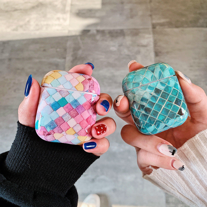 卡通美人鱼菱形大理石纹airpods卡通保护套苹果无线蓝牙耳机新airpod1代2代简约复古爱心千鸟纹油墨画全包壳|ruв категории Цифровые аксессуары, MP3/Mp4 аксессуары, наушники - от Buy2taobao.com для оказания профессиональной услуги покупки агента Taobao
