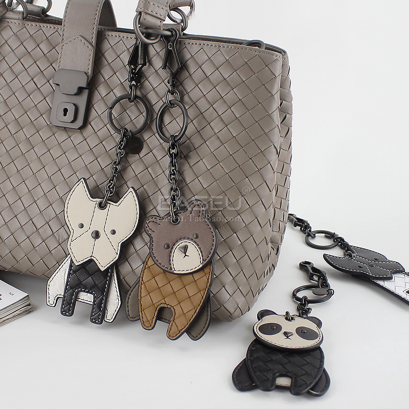 fashion Special Versatile lovely Little Bear Puppy decorate Bag Pendants genuine leather weave lovers Key buckle Key chainin the Accessories/Leather belt/Hat/Muffler , Shoes and bags/Belt Accessories , Bag Accessories , Keychain category - from Buy2taobao.com to provide professional Taobao agent buy service