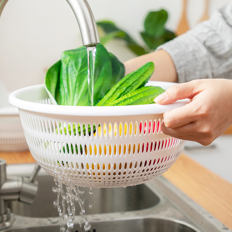 廚房洗菜盆瀝水籃控水塑料收納籃菜漏果蔬滴水筐框家用圓形創意在類目 餐飲具, 餐具, 果盆/果盤/果籃中 - 來自Buy2taobao.com提供專業的淘寶代購服務