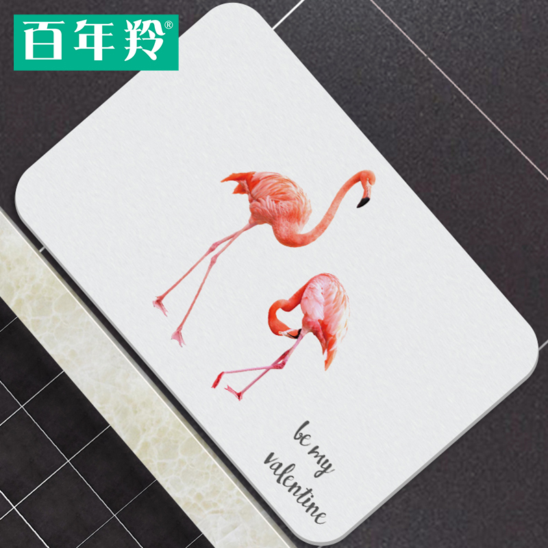 百年羚硅藻泥印花脚垫 浴室防滑垫卫生间门口地垫硅藻土吸水垫子|ruв категории семья/личные чистящие средства, ванная приборов/принадлежности для ванной, мат - от Buy2taobao.com для оказания профессиональной услуги покупки агента Taobao