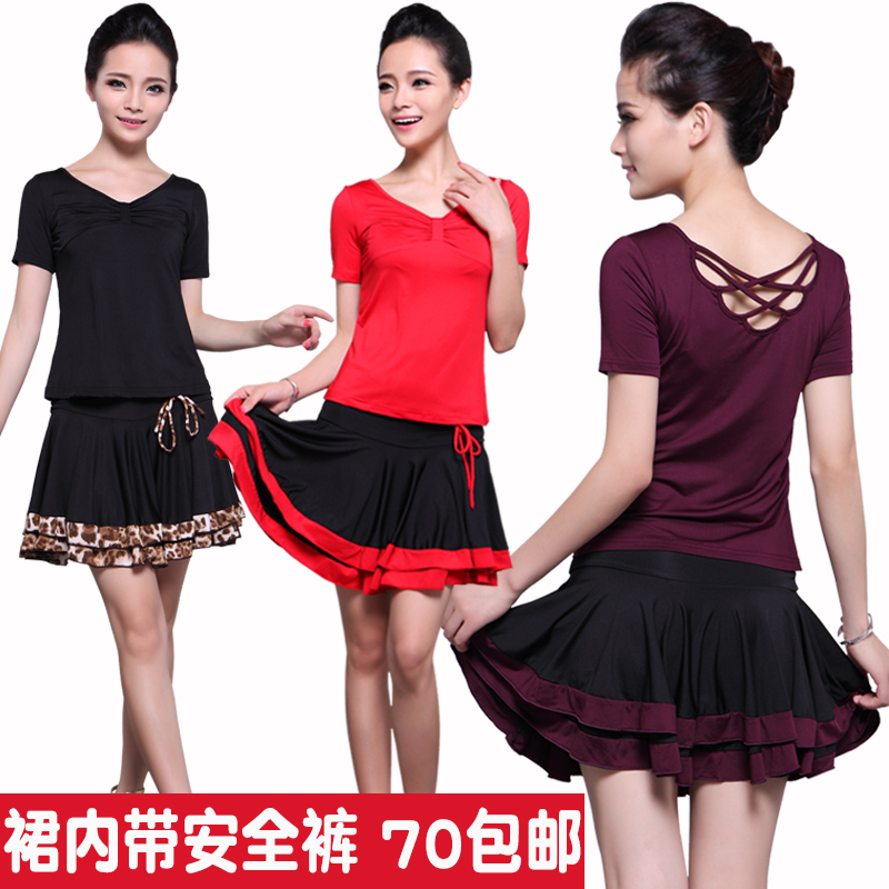 夏季广场舞服装新款裙子套装拉丁舞短袖成人女练功服短裙舞蹈服在类目 运动/瑜伽/健身/球迷用品, 舞蹈/健美操/体操, 广场舞, 广场舞套装中 - 来自Buy2taobao.com提供专业的淘宝代购服务