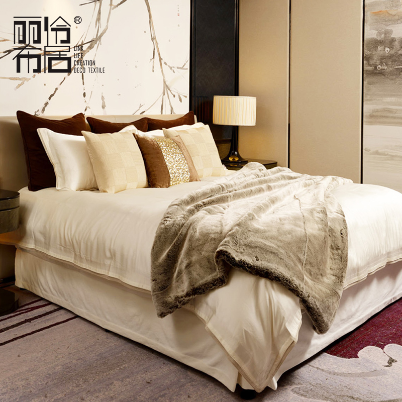 Ling Li Bu home Grade Kit decorate Home textiles Open Houses double-deck Beans Solid Quilt cover Beige greyin the Bedclothes , Quilt category - from Buy2taobao.com to provide professional Taobao agent buy service