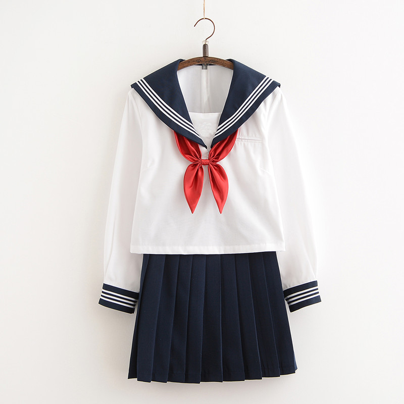 正统JK制服秋季日本长袖水手服套装关西襟百褶裙日系学生装学院风在类目 女装/女士精品, 套装/学生校服/工作制服, 学生校服中 - 来自Buy2taobao.com提供专业的淘宝代购服务
