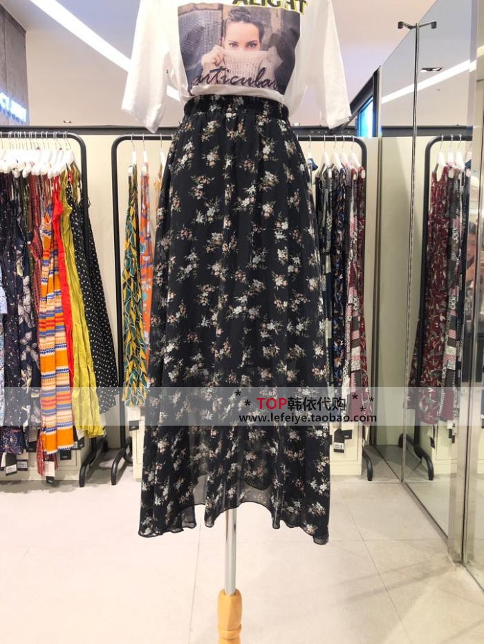 LESHOP 韩国直邮 19夏女士雪纺碎花松紧腰长款休闲半身裙LJ5SK583|msdalam kategori Butik wanita / wanita, skirt - dari Buy2taobao.com untuk memberikan perkhidmatan ejen Taobao profesional membeli