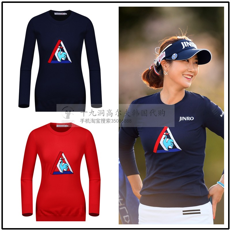 2019春季韩国专柜代购公鸡高尔夫女士时尚长袖针织衫golf运动线衫在类目 运动服/休闲服装, 运动毛衣/线衫中 - 来自Buy2taobao.com提供专业的淘宝代购服务