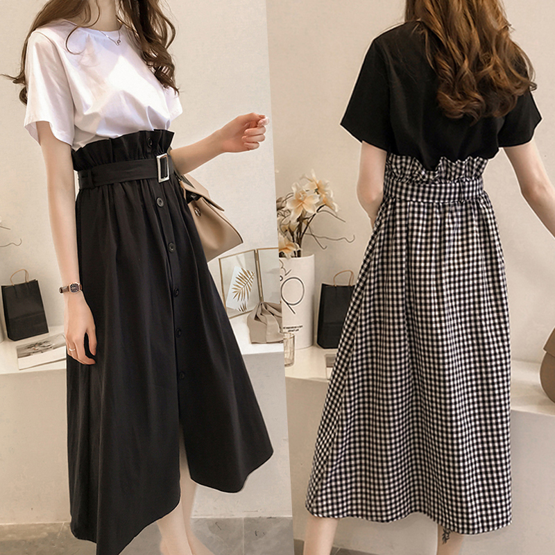 Summer wear new pattern Large Women's wear Western style suit mm Belly Dress By age Fat sister Two piece setin the Women's clothing/Boutique , Large size women category - from Buy2taobao.com to provide professional Taobao agent buy service