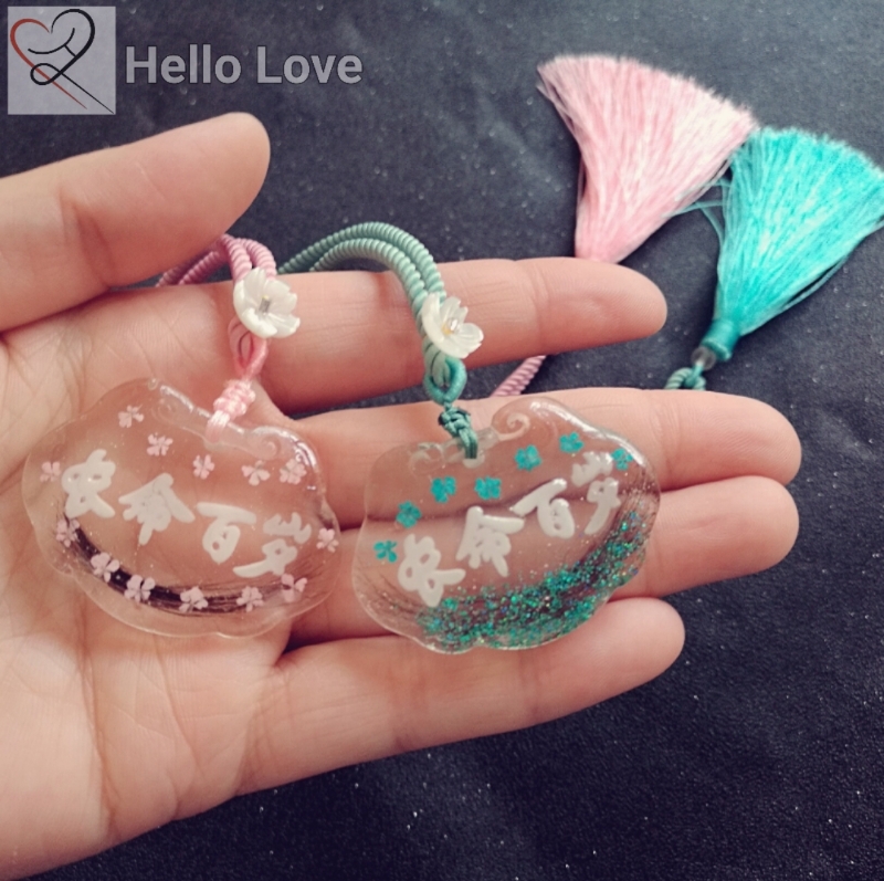 HelloLove原创设计长命百岁母乳胎发坠长命锁水晶坠宝宝DIY材料包在类目 玩具/童车/益智/积木/模型, 宝宝纪念品/个性产品, 长命锁中 - 来自Buy2taobao.com提供专业的淘宝代购服务
