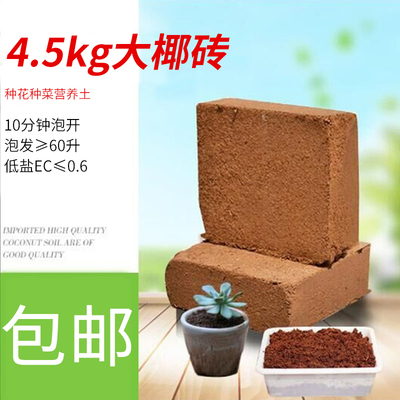 椰糠砖包邮进口大椰砖椰土椰粉营养土多肉土花泥花土基质宠物垫材