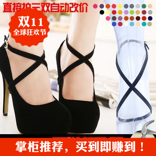 Simplicity Stiletto black lady With crude High-heeled shoes Simplicity Spring and summer Off band fairy Shoelacein the Accessories/Leather belt/Hat/Muffler , Shoes and bags/Belt Accessories , Shoe Accessories , Shoelace category - from Buy2taobao.com to provide professional Taobao agent buy service