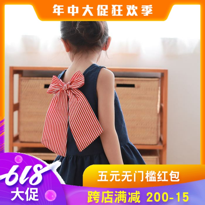 韩国进口童装MuyBien2018夏女童大蝴蝶结荷叶边无袖背心T恤|ruв категории Детская одежда, рубашка - от Buy2taobao.com для оказания профессиональной услуги покупки агента Taobao