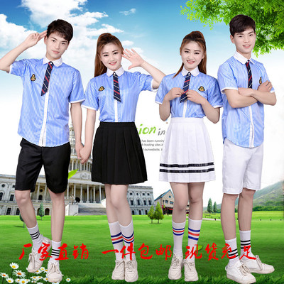 小学生中学生大合唱服装朗诵服 秋季短袖儿童演出服表演服装男女