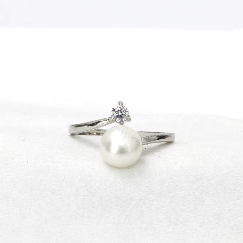 Pearl Fair Freshwater pearls 7-8mmS925 Silver Crystal Set Pearl Ringin the Jewelry/Diamond/Jade/Gold , Natural pearls (New) , Bracelets category - from Buy2taobao.com to provide professional Taobao agent buy service