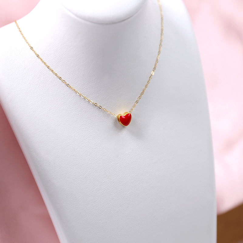 temperament 3D Hard gold solid Red Discoloration love 18K Gold Necklacein the Accessories/Fashion Jewelry, Necklace category - from Buy2taobao.com to provide professional Taobao agent buy service