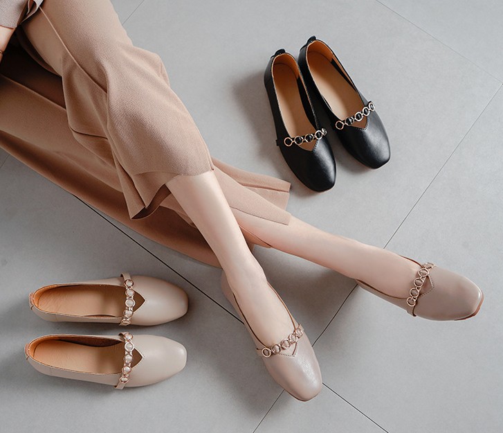 Grandma shoes Flat bottom Versatile Scoop shoes peas Lady shoes Single shoes 2019 A summer new pattern summer Sandals Trendy shoesin the Women's Shoes, Low shoes category - from Buy2taobao.com to provide professional Taobao agent buy service