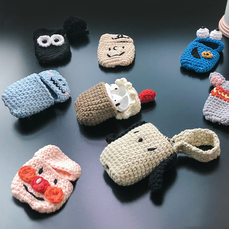 the republic of korea Chaopai Apple airpods2 smart cover Wool weave knitting ins wireless iPhone Bluetooth Headphone sets Cartoon lovely personality Box Protective shell Pendant airpodin the 3C Digital Accessories, MP3/MP4 Fitting , Headphone Accessories category - from Buy2taobao.com to provide professional Taobao agent buy service