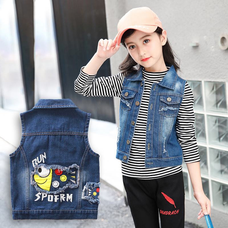 girl Vest Cowboy 8 Spring new pattern children Small Shoulder 9 CUHK 10 girl Exorcism vest 12in the Children/Baby/Family fitted , Vest category - from Buy2taobao.com to provide professional Taobao agent buy service