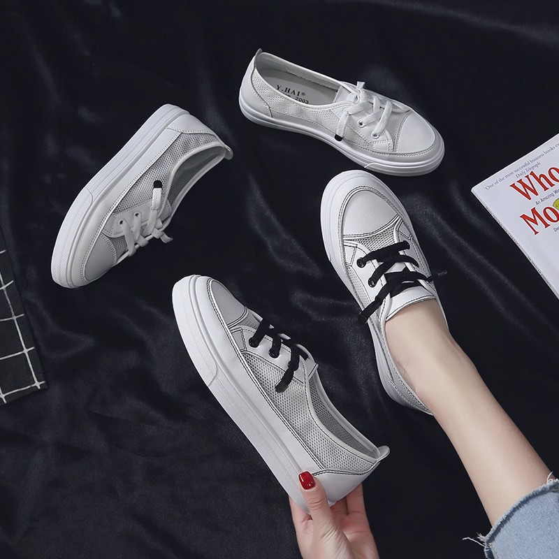 <Anchor 59 element>White shoes Korean Edition Net surface Mosaic student Shallow mouth Flat bottom gym shoesin the Women's Shoes, Low shoes category - from Buy2taobao.com to provide professional Taobao agent buy service