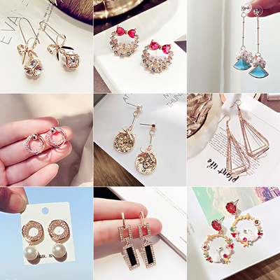 hiphop耳环韩国耳坠气质个性长款简约吊坠百搭流苏耳饰网红耳钉女