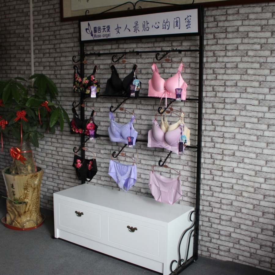 高档铁艺多层内衣架靠墙文胸货架内裤架落地内衣店货架内衣展示柜|ruв категории коммерческий/офисная мебель, полки/витрина, белье шельфа - от Buy2taobao.com для оказания профессиональной услуги покупки агента Taobao