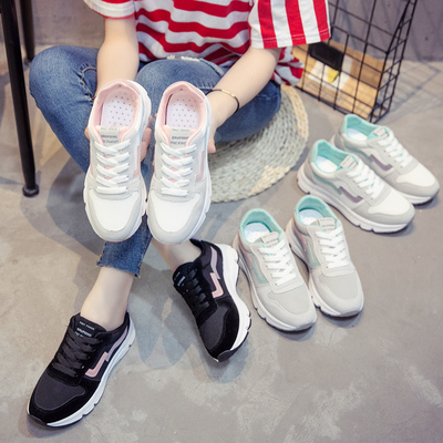 运动鞋女韩版ulzzang跑步鞋原宿学生百搭透气2018新款秋季休闲鞋