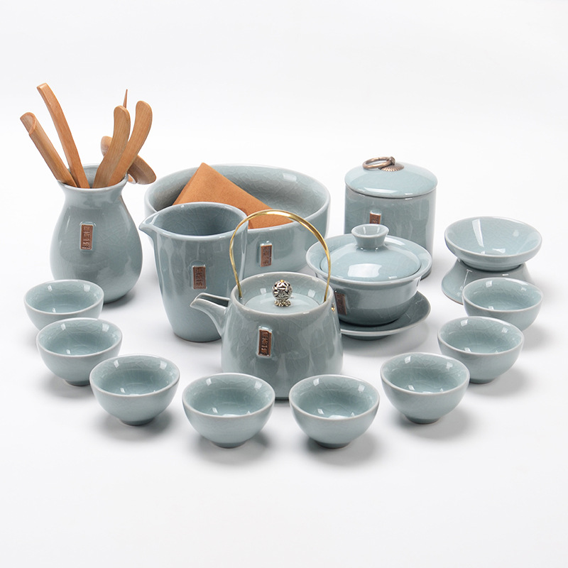 哥窑茶具功夫茶具套装整套复古创意禅茶一味可定制|msdalam kategori pinggan mangkuk, set teh, Pakej teh - dari Buy2taobao.com untuk memberikan perkhidmatan ejen Taobao profesional membeli