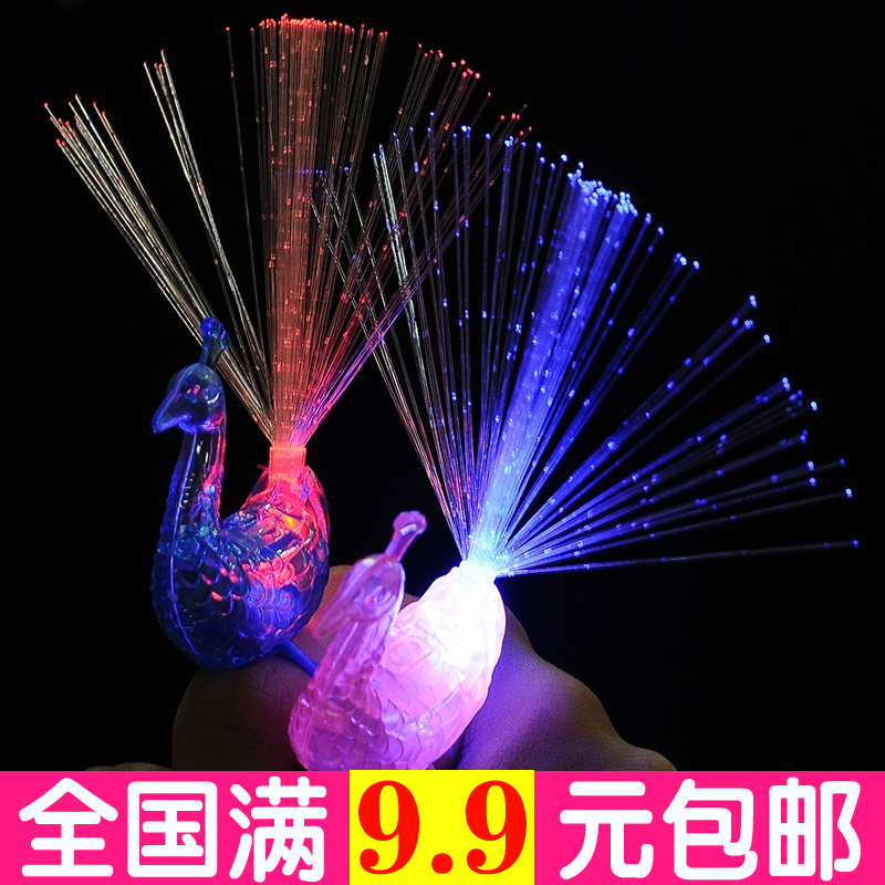 发光手指灯孔雀开屏光纤灯儿童礼物夜市货源创意玩具地摊学生礼品|msdalam kategori Toy/bayi/teka-teki/blok bangunan/model, elektronik/cahaya/berudara/mainan rumit, mainan LED - dari Buy2taobao.com untuk memberikan perkhidmatan ejen Taobao profesional membeli
