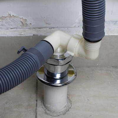 潜水艇洗衣机地漏专用接头三通两用排水管下水道盖防臭溢水卫生间