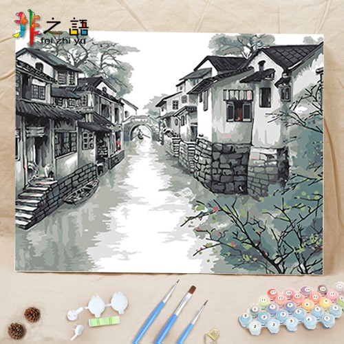 加厚款 非之语diy数字油画手绘客厅卧室风景花卉人物油彩装饰画|msdalam kategori Aksesori rumah, lukisan hiasan, DIY/Lukisan digital - dari Buy2taobao.com untuk memberikan perkhidmatan ejen Taobao profesional membeli