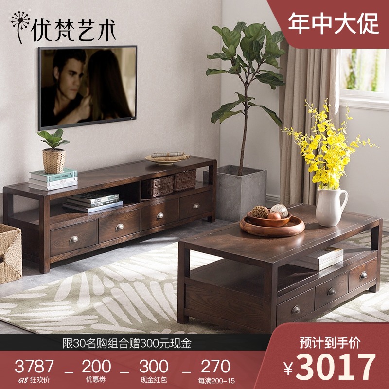 Excellent Fine Art Karron American style Simplicity Do the old tea table TV cabinet combination Ash Retro Lockers Readyin the Residential furniture , Cabinet , TV cabinet category - from Buy2taobao.com to provide professional Taobao agent buy service