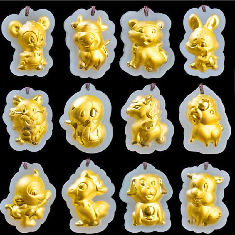 Gold and Tian Yu 12 Zodiac Pendants Distribution Cover with gold leaf chainin the Accessories/Fashion Jewelry, Pendant/Pendant category - from Buy2taobao.com to provide professional Taobao agent buy service