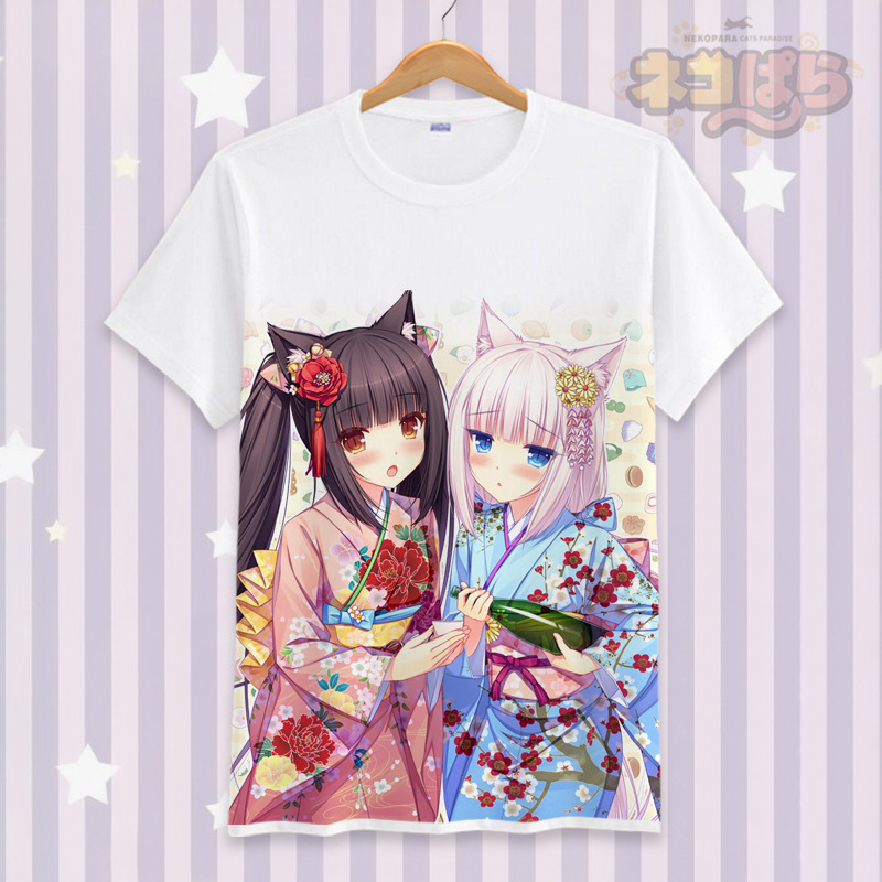 NEKOPARA 猫娘 巧克力与香子兰 短袖T恤 动漫周边二次元痛t衣服宅在类目 模玩/动漫/周边/cos/桌游, 卡通/动漫周边, 动漫T恤/鞋帽/服装中 - 来自Buy2taobao.com提供专业的淘宝代购服务
