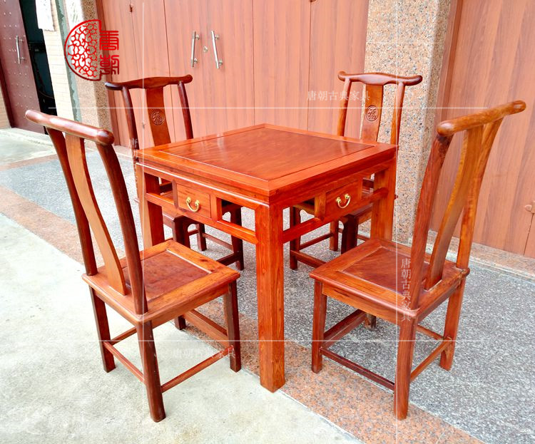 Tang Rosewood furniture Myanmar Rosewood Square table Square table Mahjong Table 5 Set of parts solid wood Square Dining Tablein the Residential furniture , Tables , Dining table category - from Buy2taobao.com to provide professional Taobao agent buy service